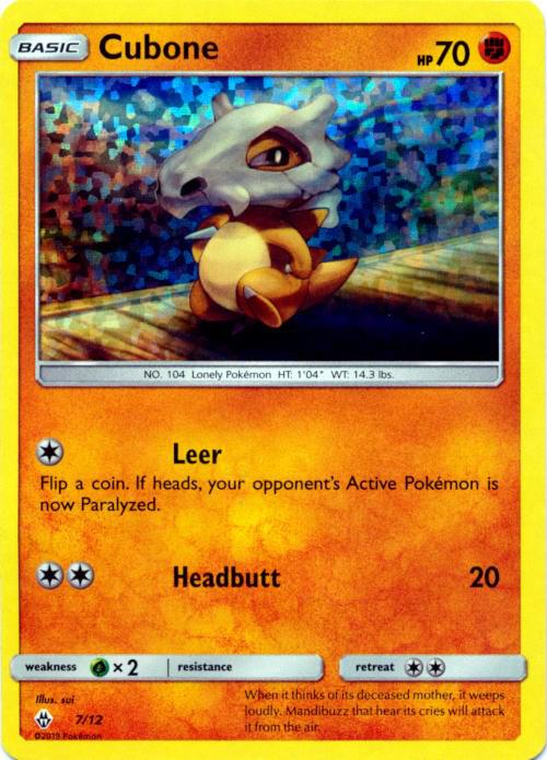 Cubone #7 – McDonald's Collection 2018 card
