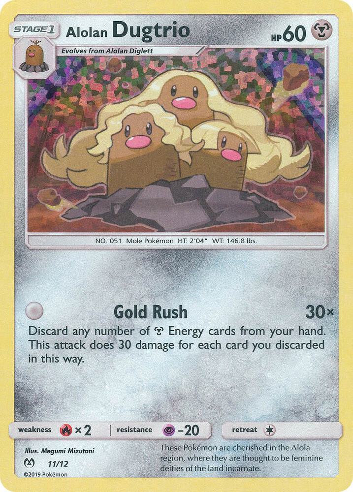 Alolan Dugtrio #11 – McDonald's Collection 2019 card
