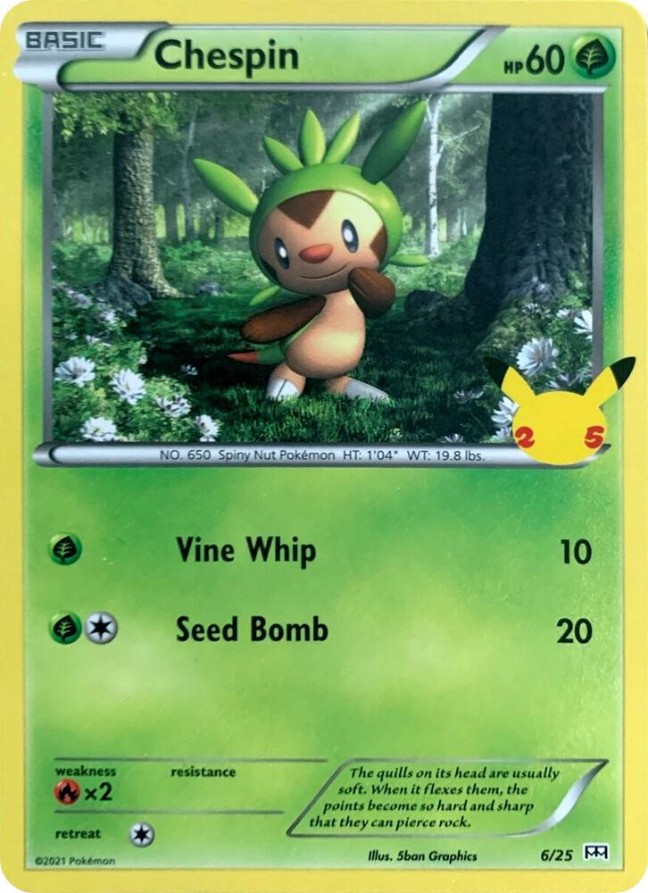 Chespin #6 – McDonald's Collection 2021 card