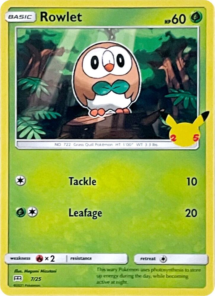 Rowlet #7 – McDonald's Collection 2021 card