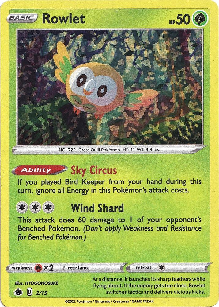 Rowlet #2 – McDonald's Collection 2022 card