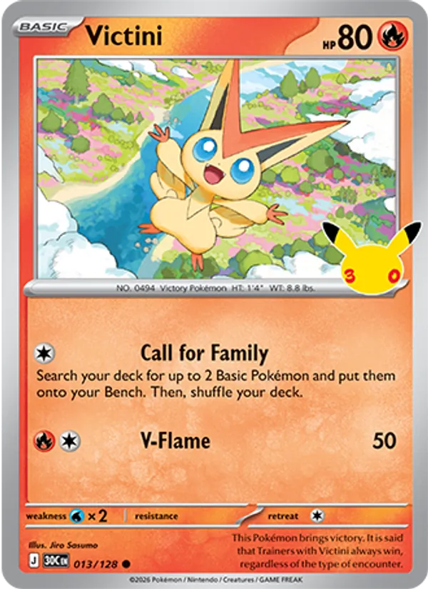 Victini #013 – 30th Celebration card