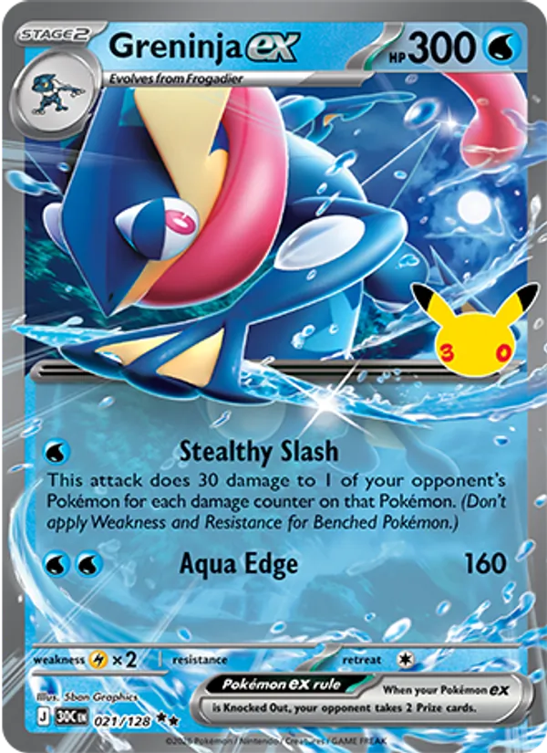 Greninja ex #021 – 30th Celebration card
