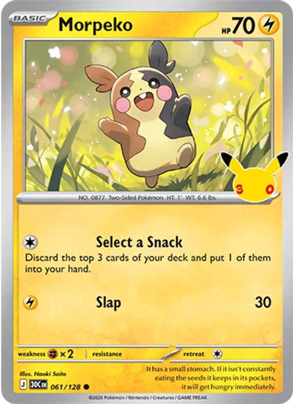 Morpeko #061 – 30th Celebration card
