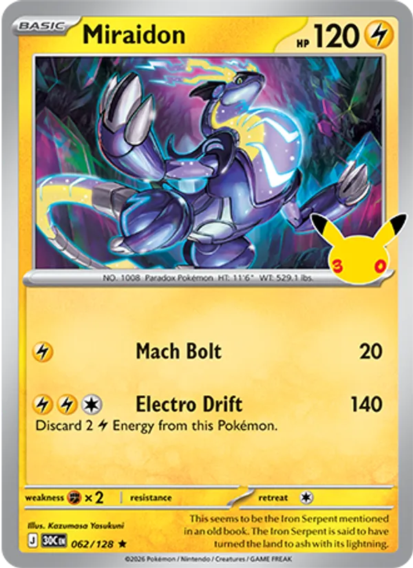 Miraidon #062 – 30th Celebration card
