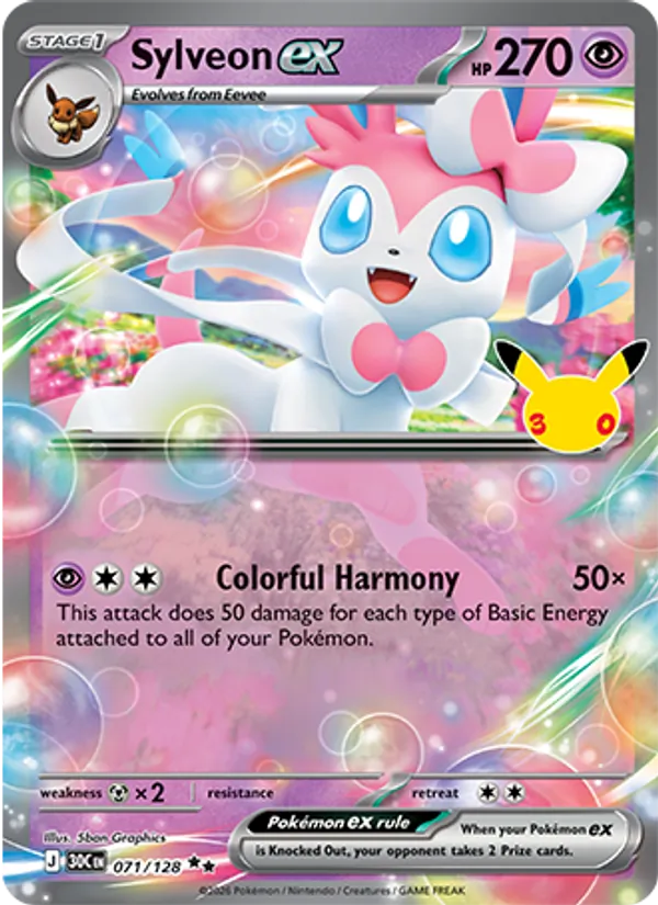 Sylveon ex #071 – 30th Celebration card