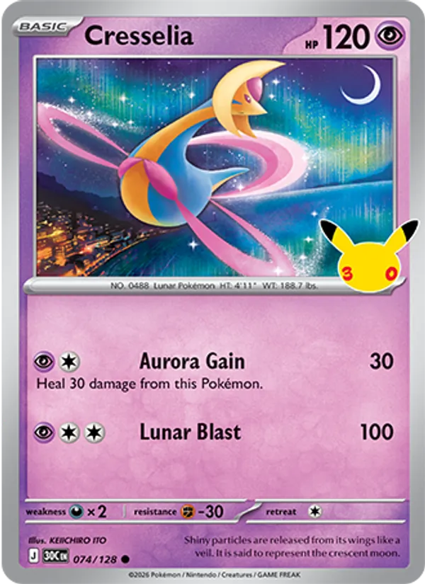 Cresselia #074 – 30th Celebration card