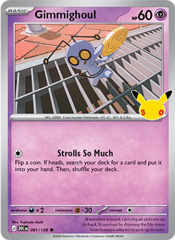 Gimmighoul #081 – 30th Celebration card