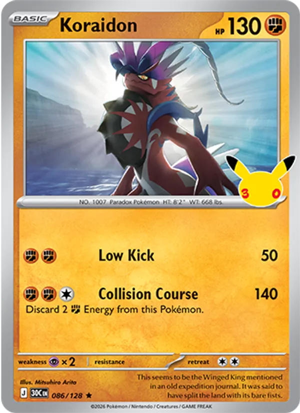 Koraidon #086 – 30th Celebration card