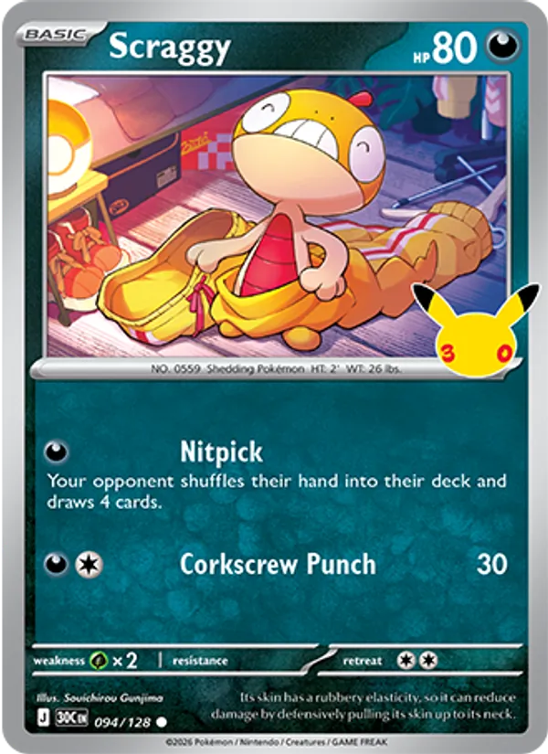 Scraggy #094 – 30th Celebration card