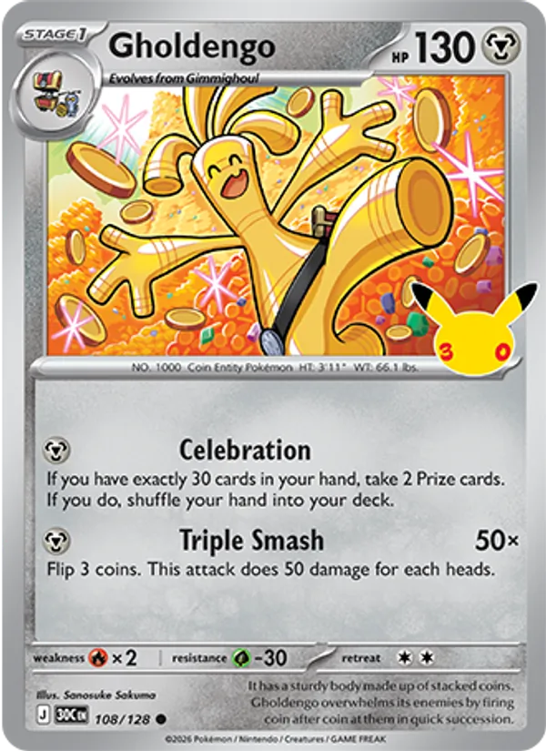 Gholdengo #108 – 30th Celebration card