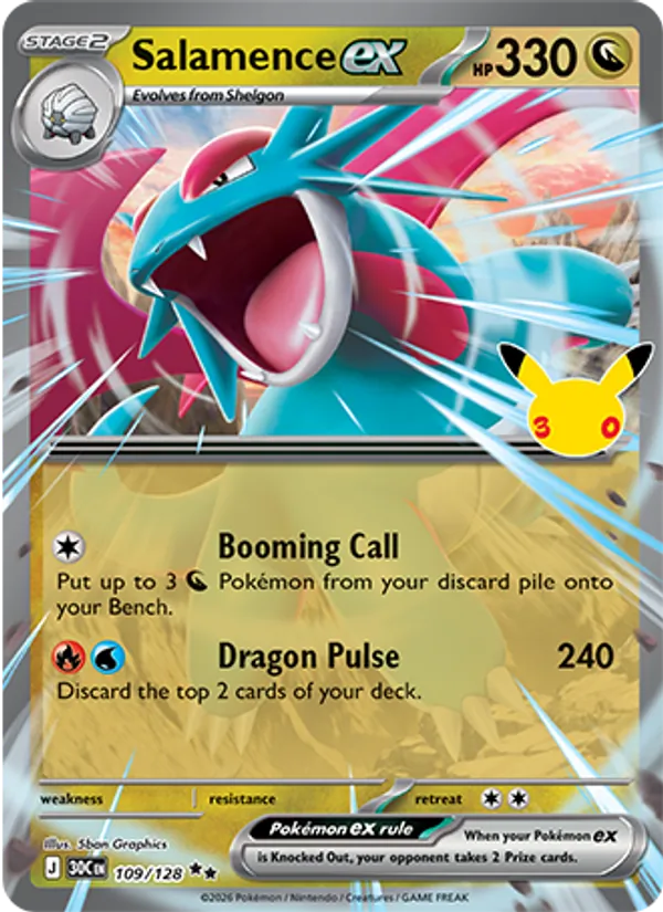 Salamence ex #109 – 30th Celebration card