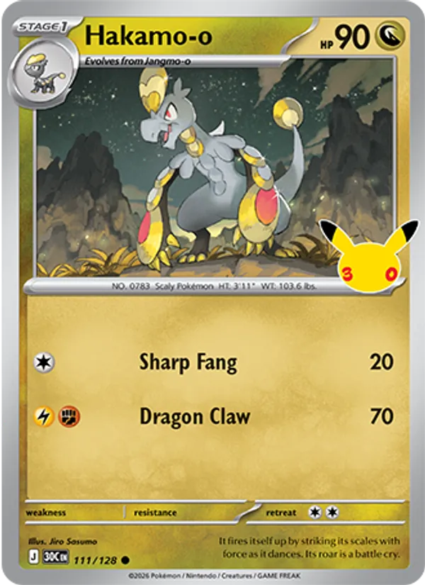 Hakamo-o #111 – 30th Celebration card
