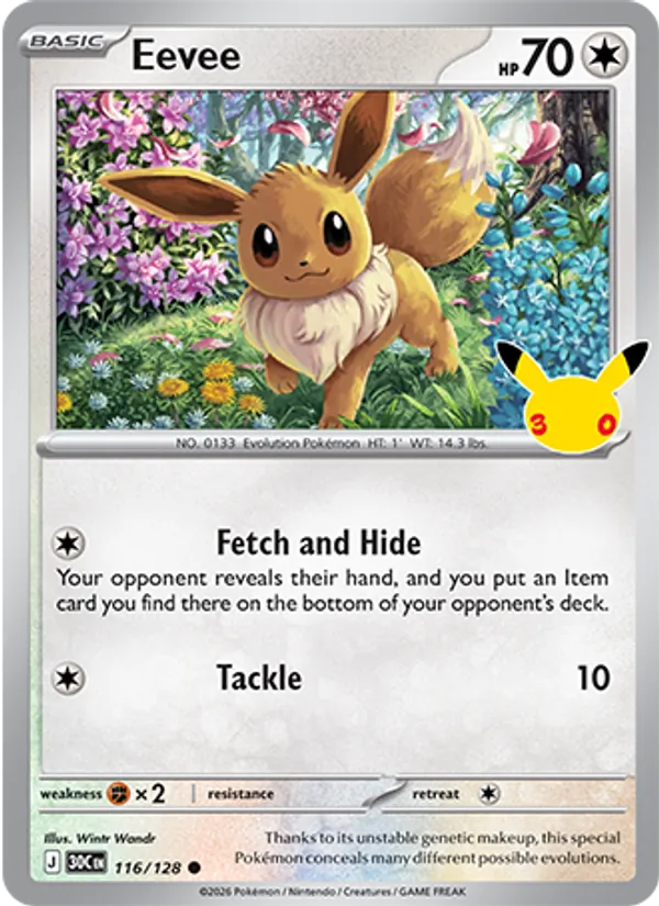 Eevee #116 – 30th Celebration card