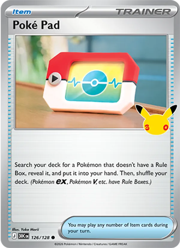 Poké Pad #126 – 30th Celebration card