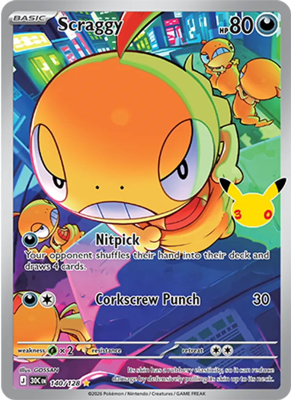 Scraggy #140 – 30th Celebration card