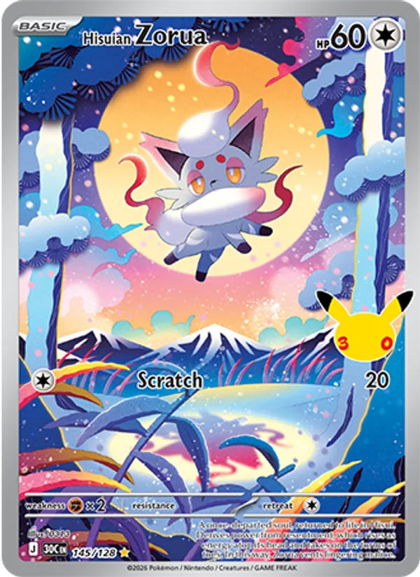 Hisuian Zorua #145 – 30th Celebration card