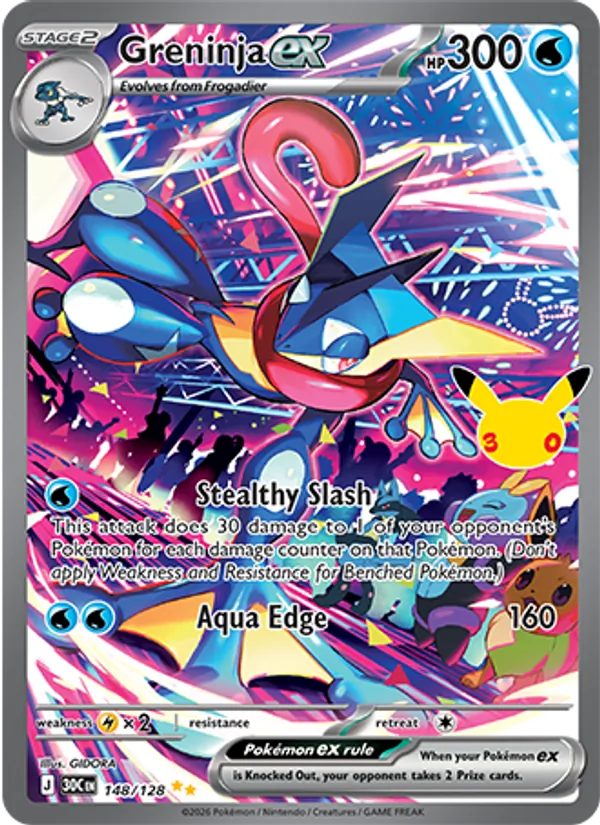 Greninja ex #148 – 30th Celebration card