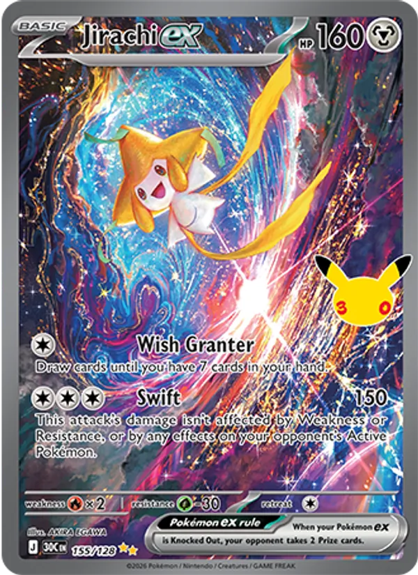 Jirachi ex #155 – 30th Celebration card