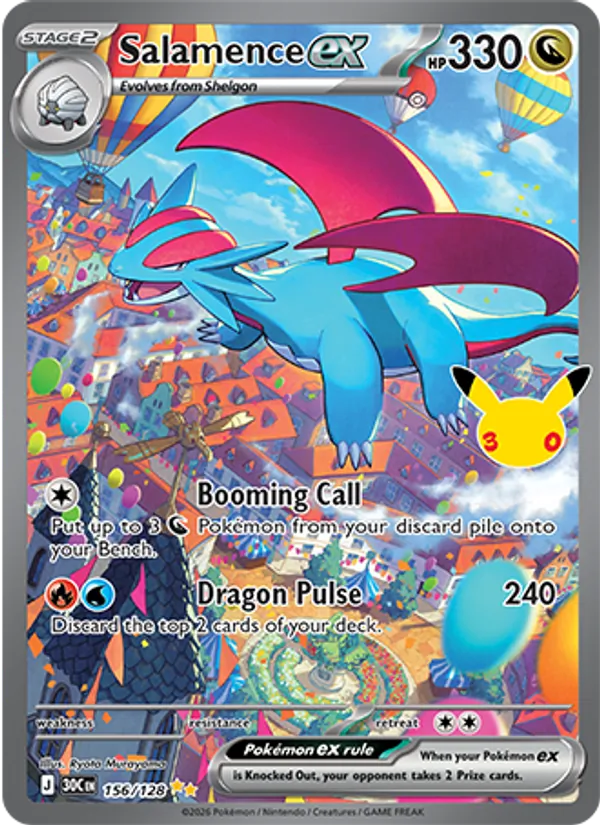 Salamence ex #156 – 30th Celebration card