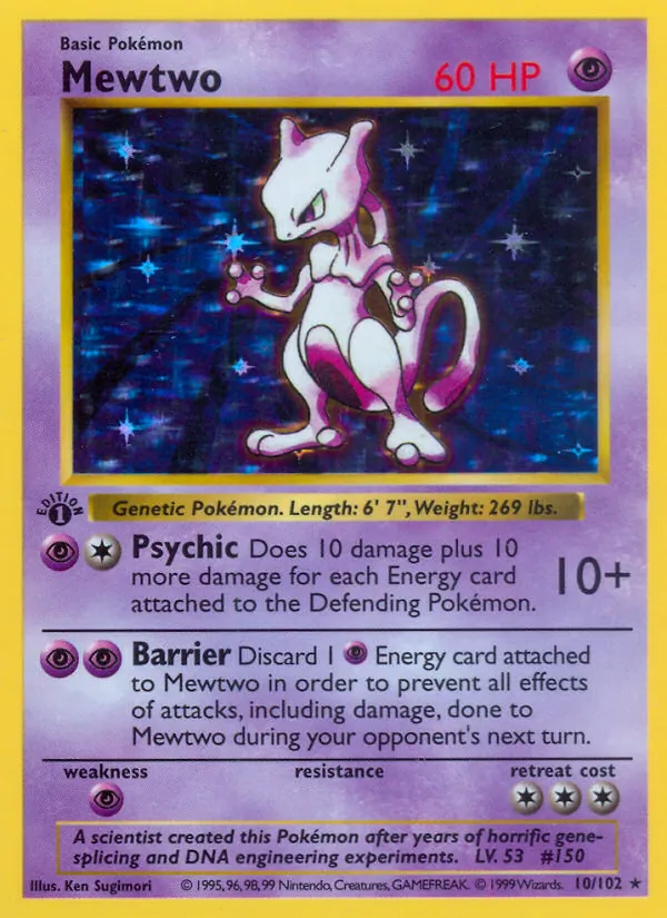 Mewtwo #10 – Base Set card