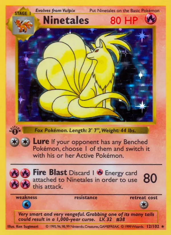 Ninetales #12 – Base Set card