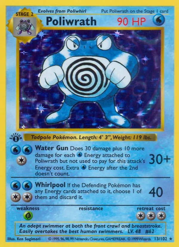 Poliwrath #13 – Base Set card
