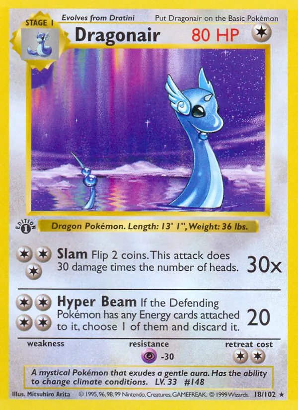 Dragonair #18 – Base Set card