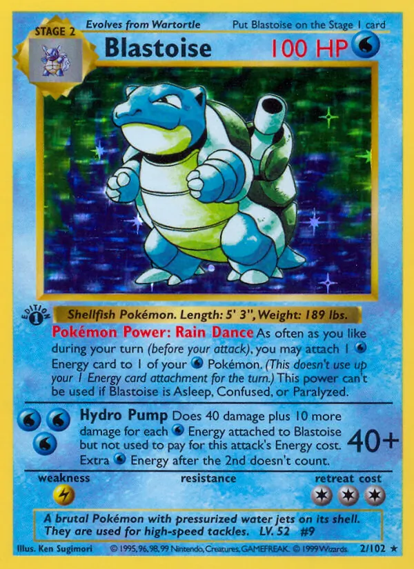 Blastoise #2 – Base Set card