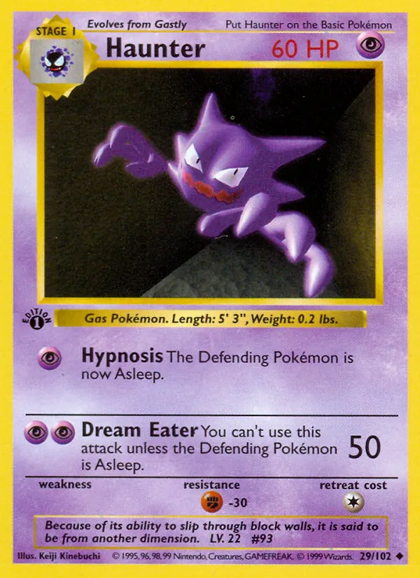 Haunter #29 – Base Set card