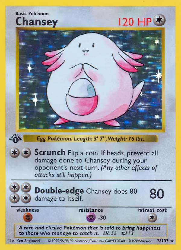 Chansey #3 – Base Set card