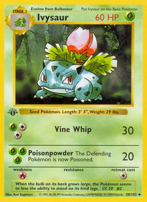 Ivysaur #30 – Base Set card