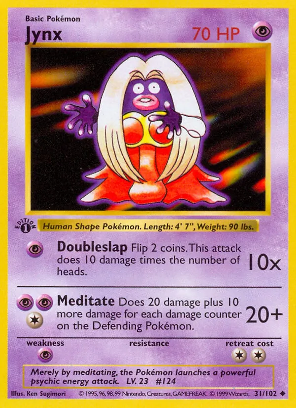 Jynx #31 – Base Set card