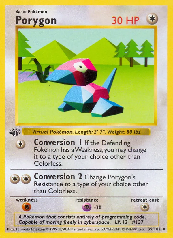 Porygon #39 – Base Set card