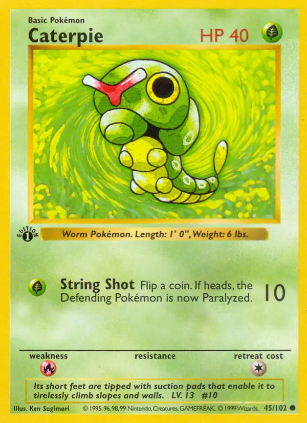 Caterpie #45 – Base Set card