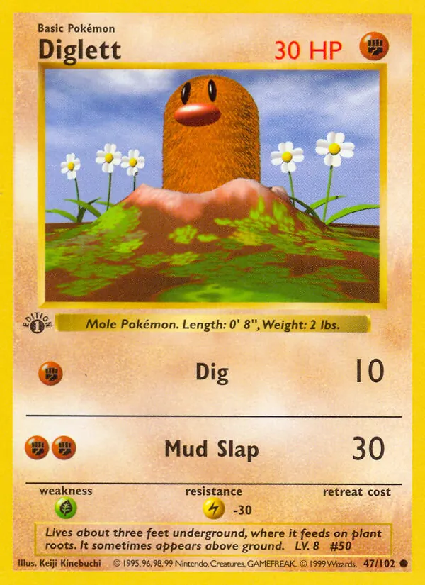 Diglett #47 – Base Set card
