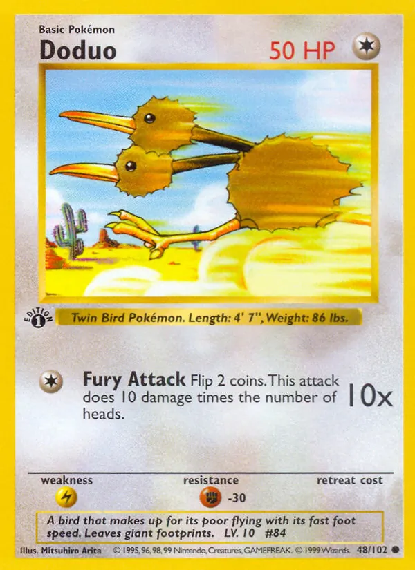 Doduo #48 – Base Set card