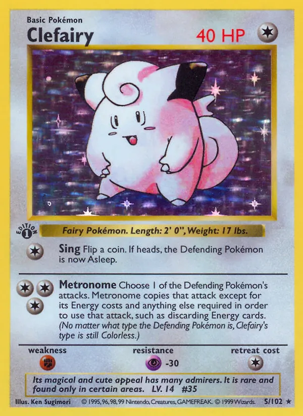 Clefairy #5 – Base Set card