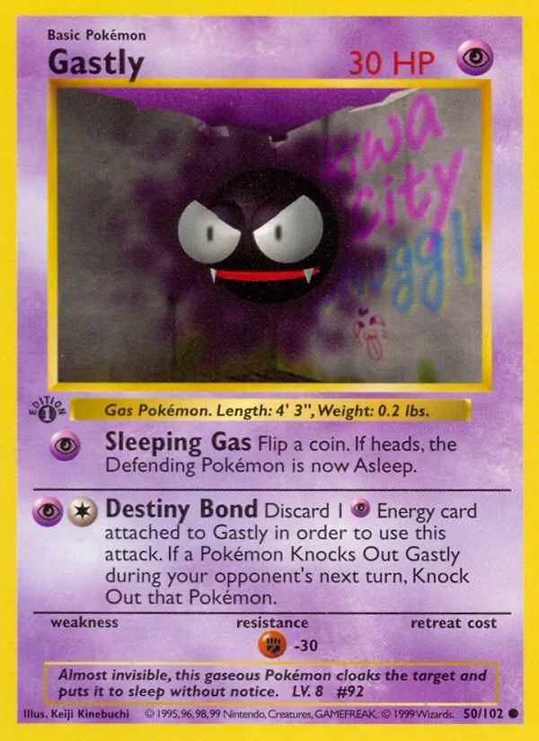 Gastly #50 – Base Set card