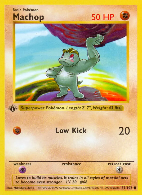 Machop #52 – Base Set card