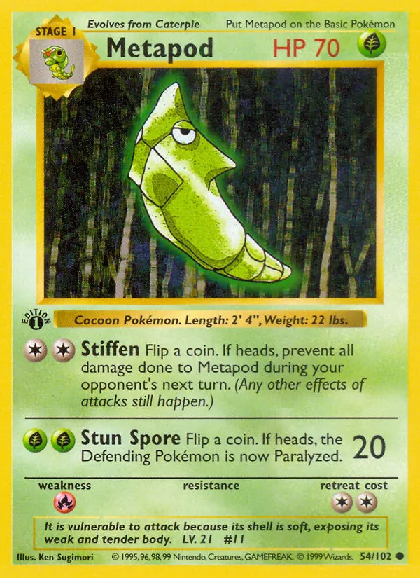 Metapod #54 – Base Set card