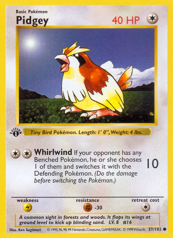 Pidgey #57 – Base Set card