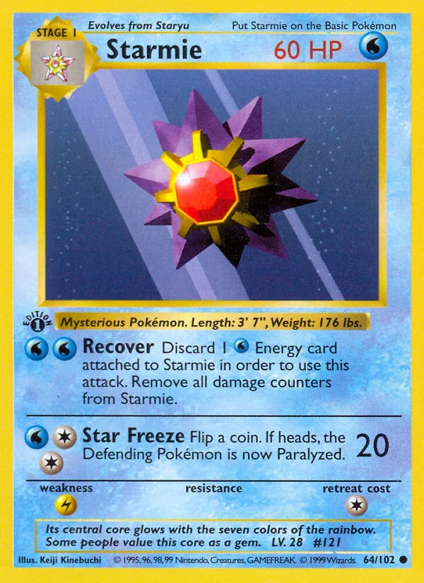 Starmie #64 – Base Set card