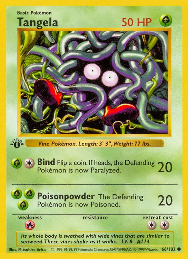 Tangela #66 – Base Set card