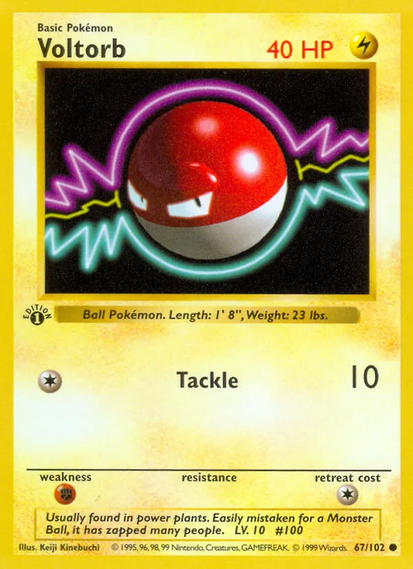 Voltorb #67 – Base Set card