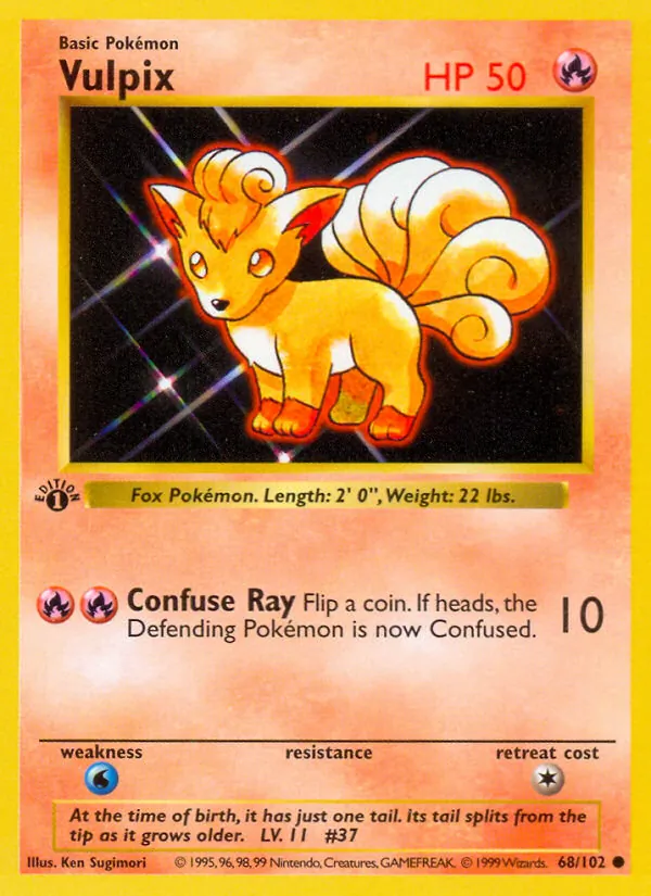Vulpix #68 – Base Set card