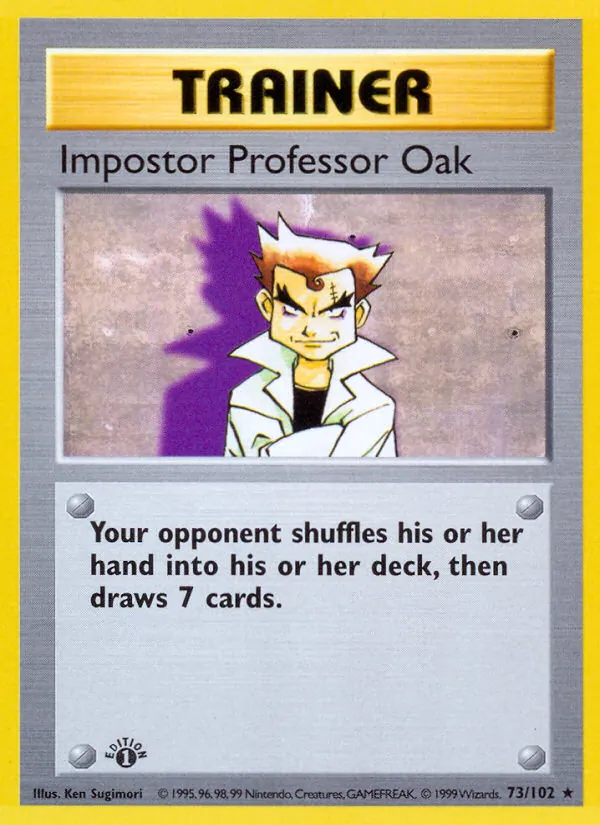 Impostor Professor Oak #73 – Base Set card