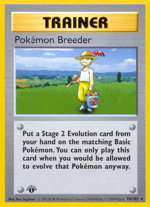 Pokémon Breeder #76 – Base Set card