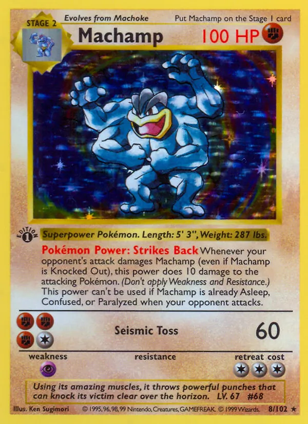 Machamp #8 – Base Set card