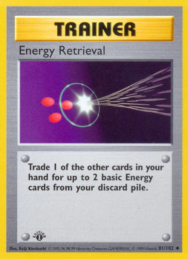 Energy Retrieval #81 – Base Set card